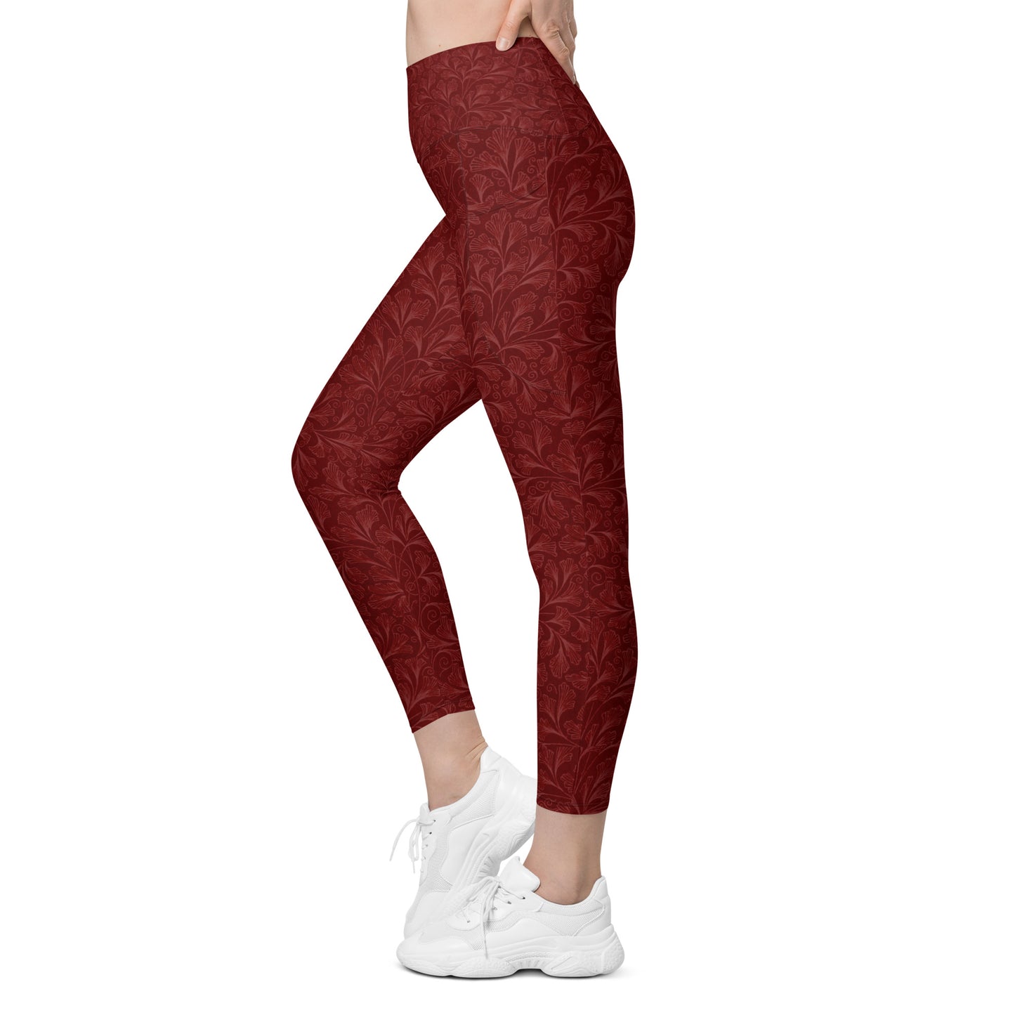 Leggings Floaral Bordeaux