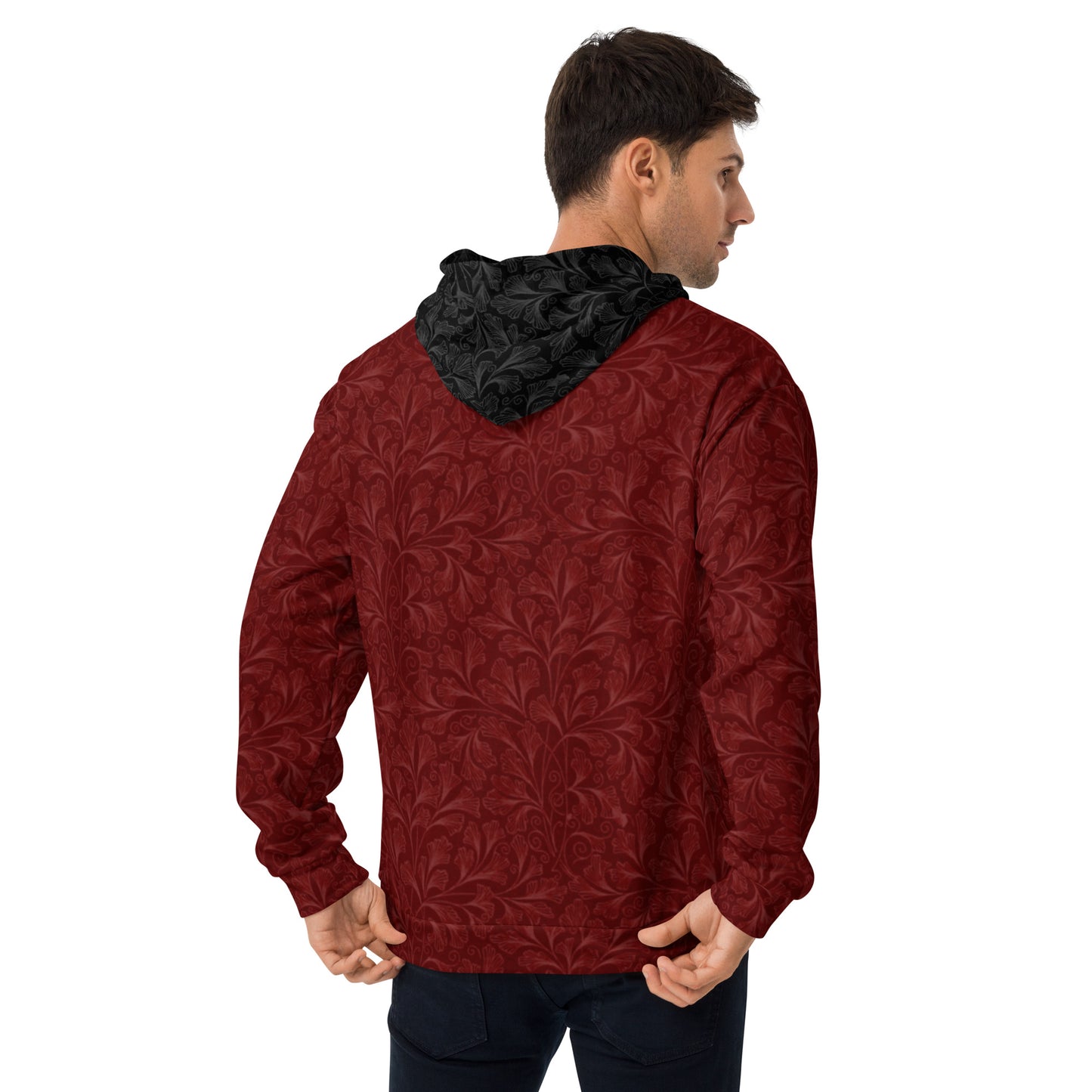 Hoodie Floral Bordeaux