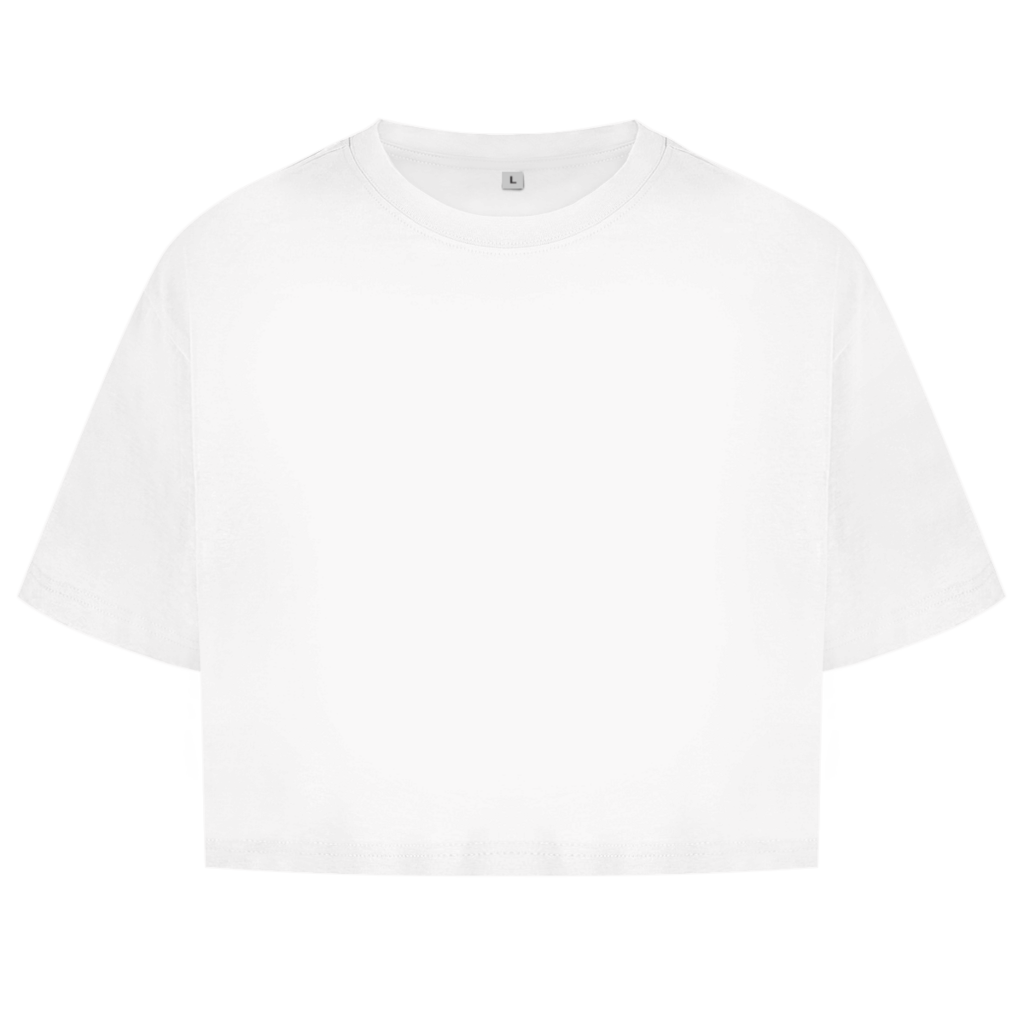 Oversize Crop Top Operation Love White
