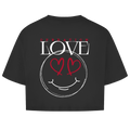 Oversize Crop Top Operation Love Black - State Your Mind