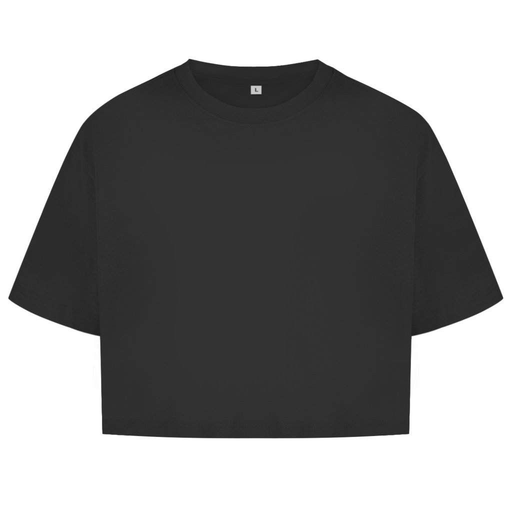 Oversize Crop Top Operation Love Black