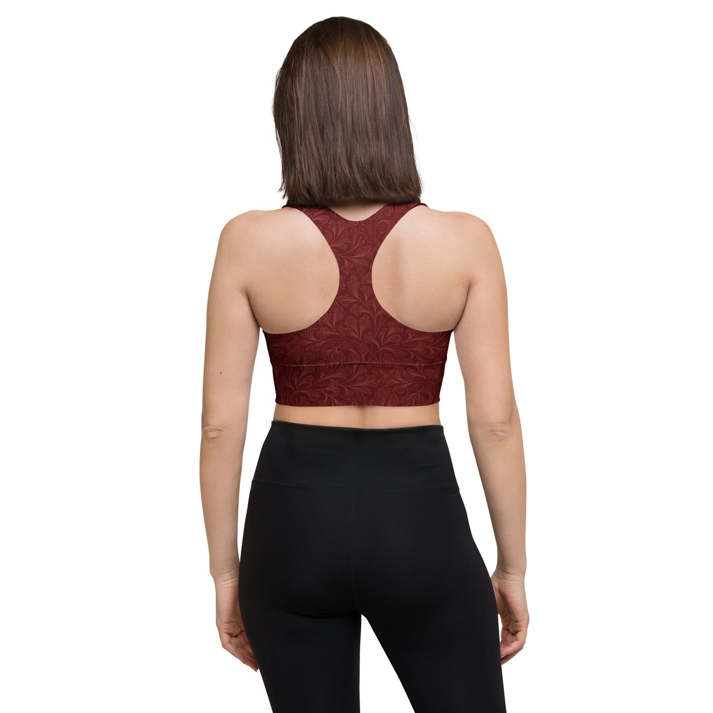 Sport Bra Floral Bordeaux