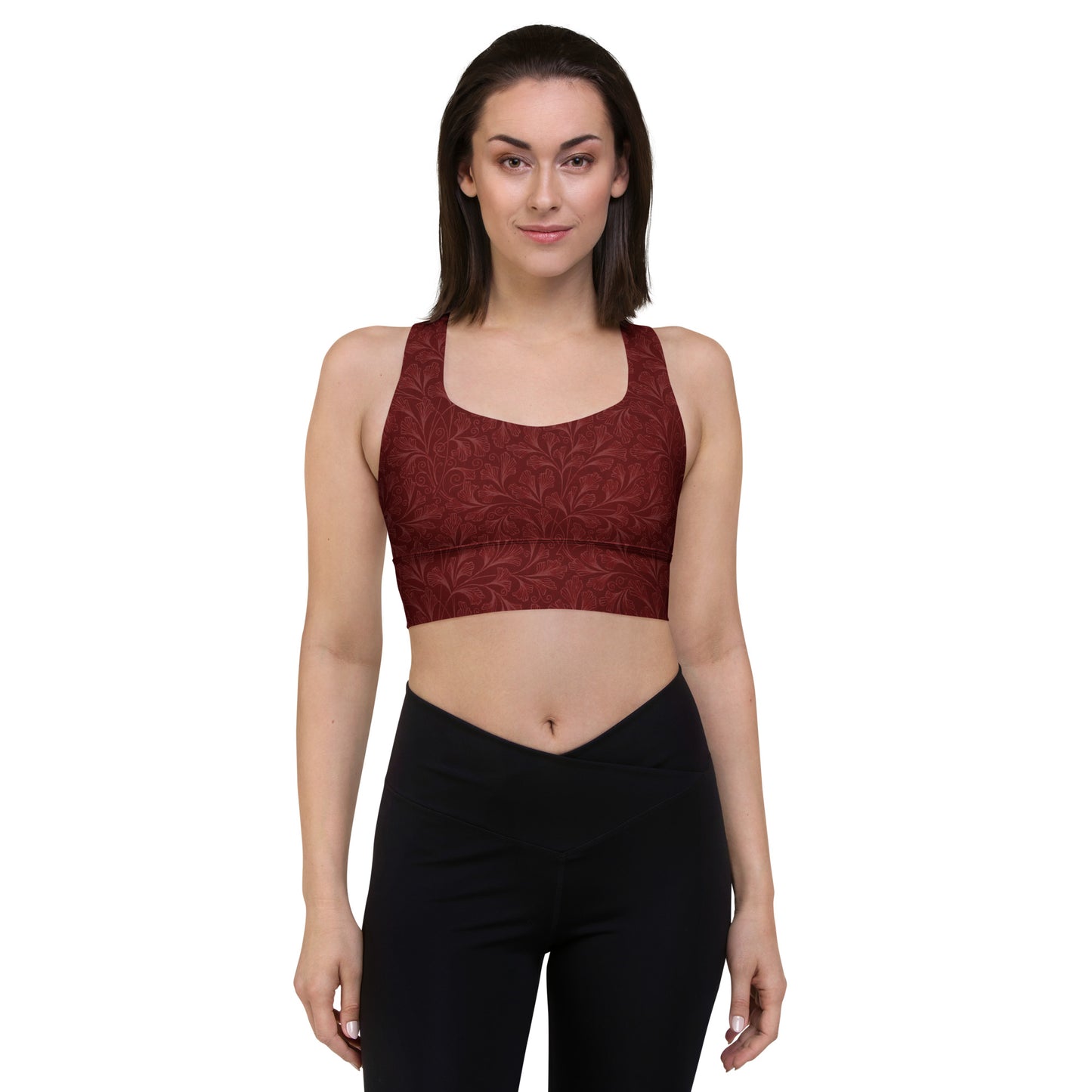 Sport Bra Floral Bordeaux