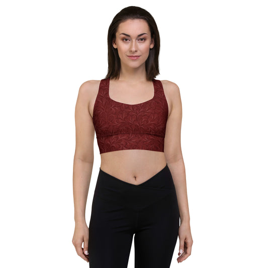 Sport Bra Floral Bordeaux