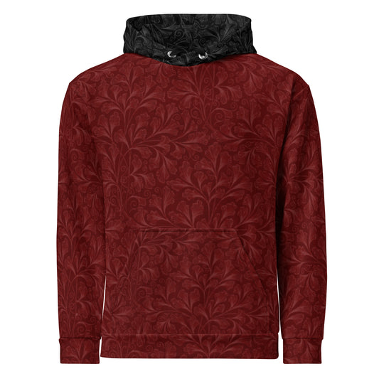 Hoodie Floral Bordeaux